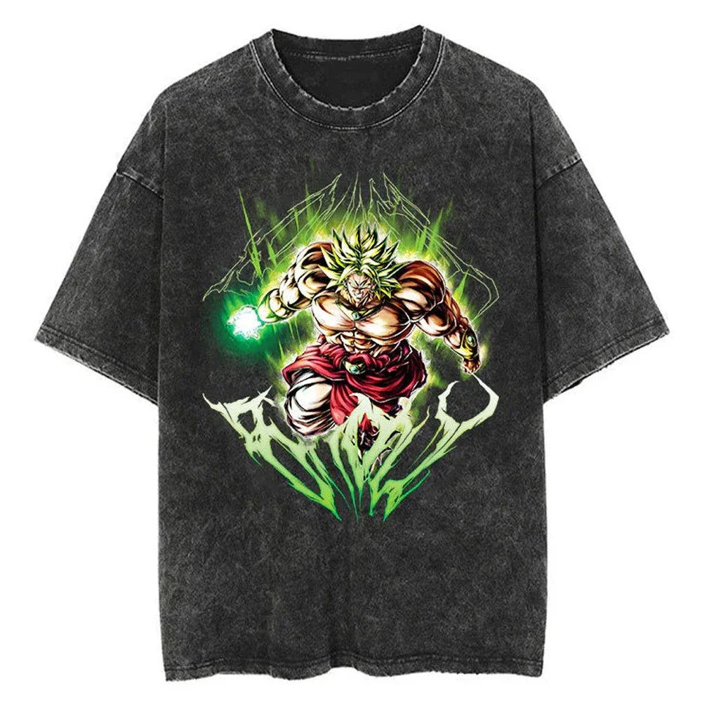 Broly Dragon Ball Washed Vintage Oversize T-Shirt - Anime Streetwear