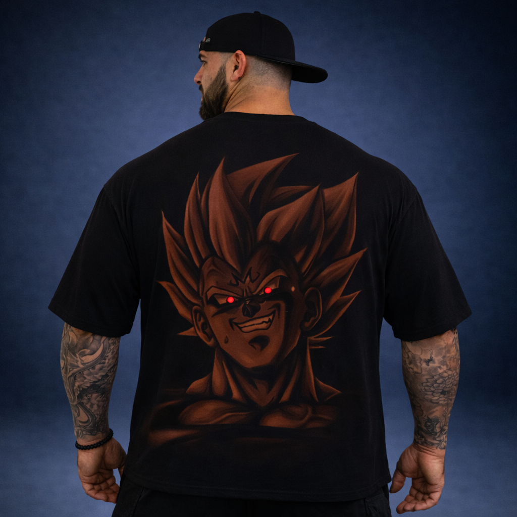 Oversized T-Shirt Oversized Streetwear Vegeta Black