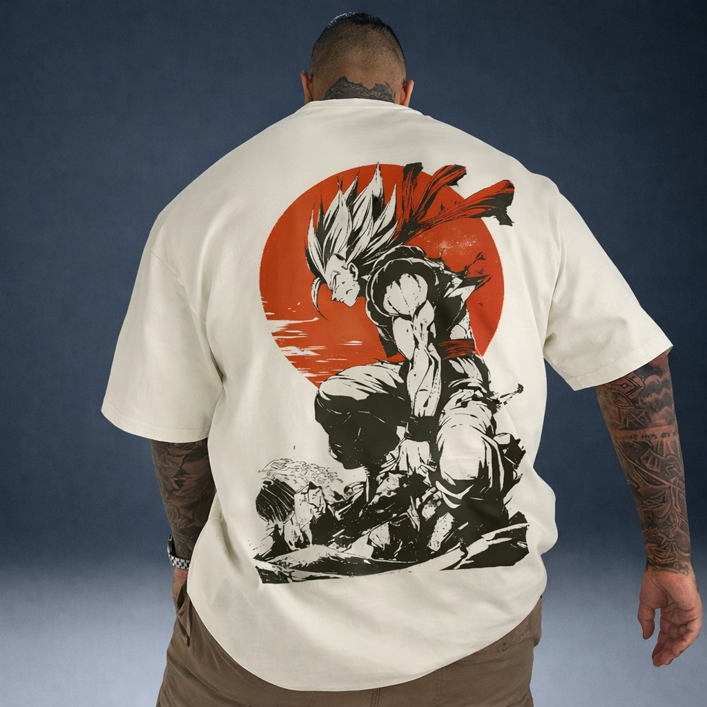 Oversized T-Shirt Oversized Streetwear Gohan DBZ Premium White