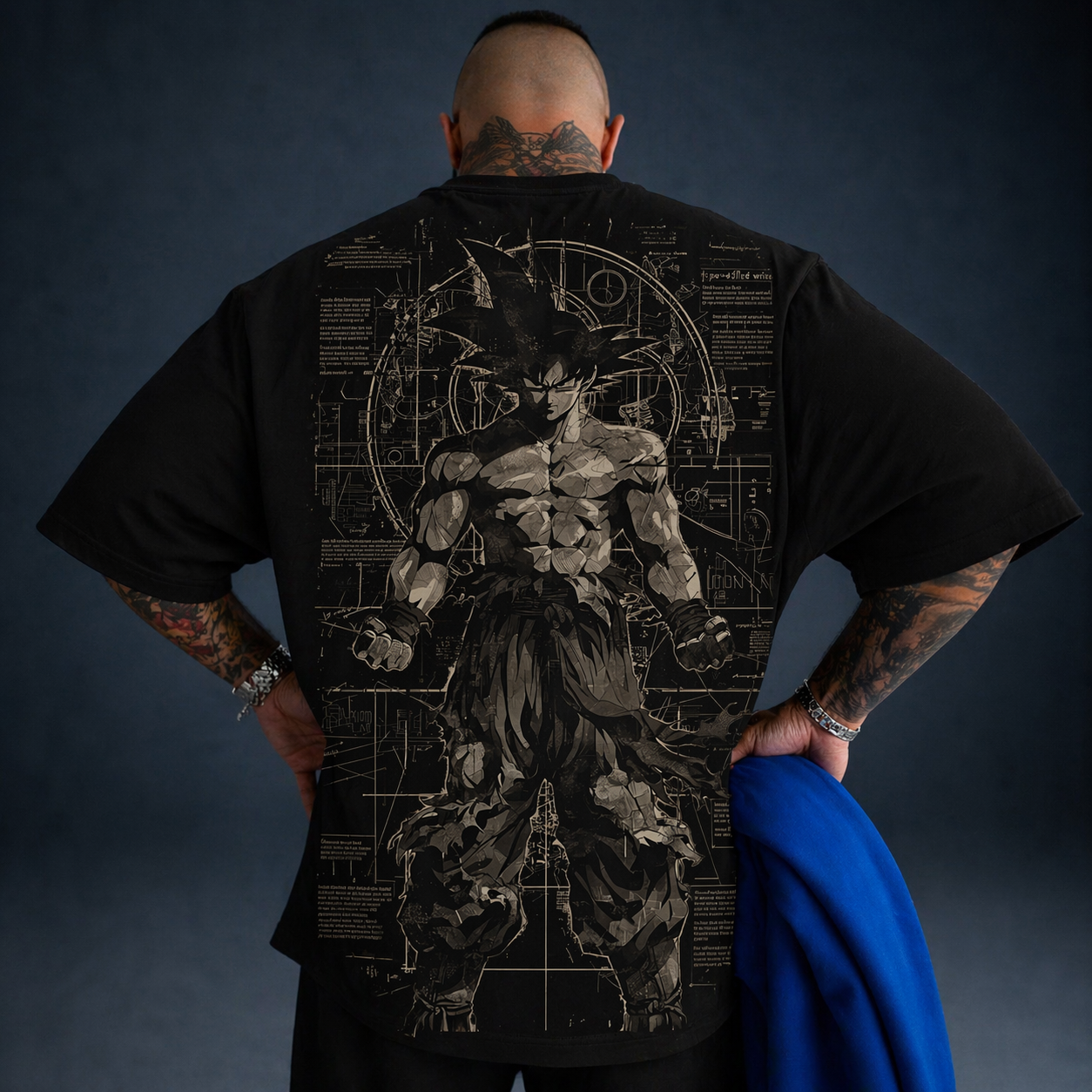 Oversized T-Shirt Oversized Son Goku fase 01 All Black