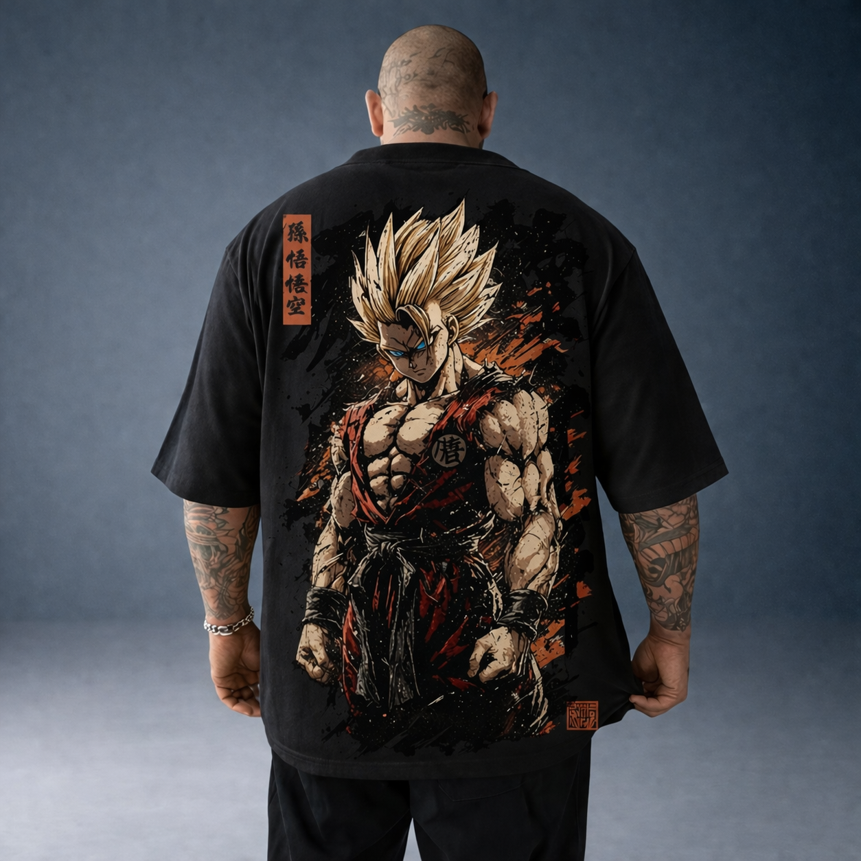 Oversized T-Shirt Oversized Son Goku Edição Limitada 02 Black