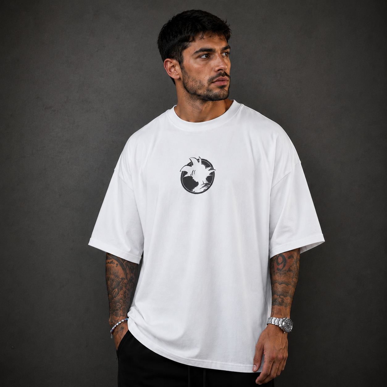Oversized T-Shirt Oversized Streetwear Goku DBZ Premium 02 White