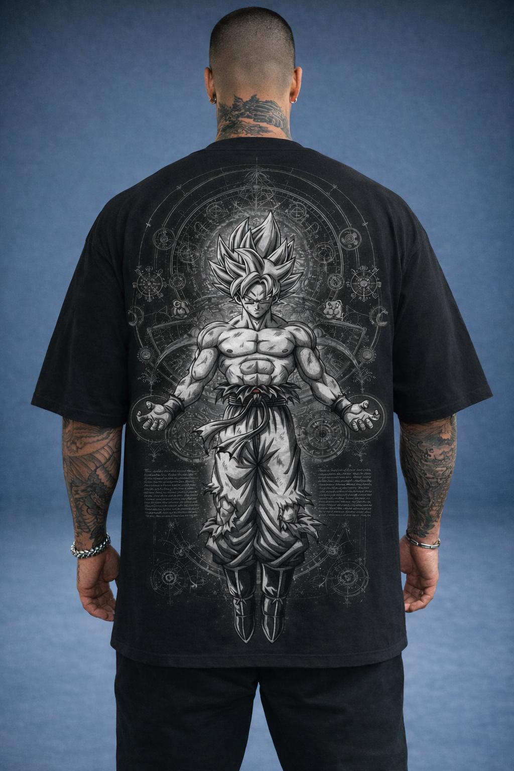 Oversized T-Shirt Oversized Treino Black Techfitbr Goku Premium