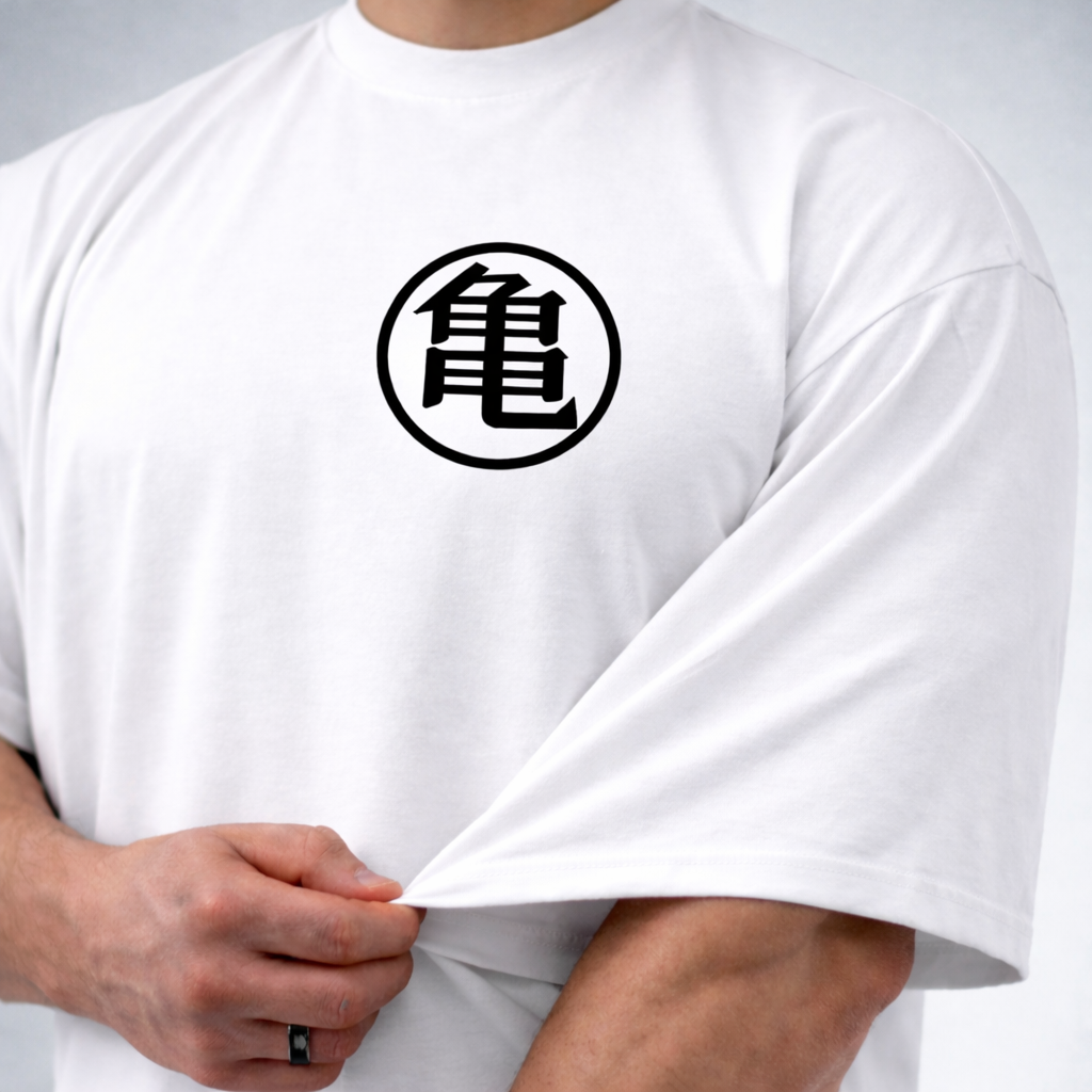 Oversized T-Shirt Oversized Treino Techfitbr Goku Premium White