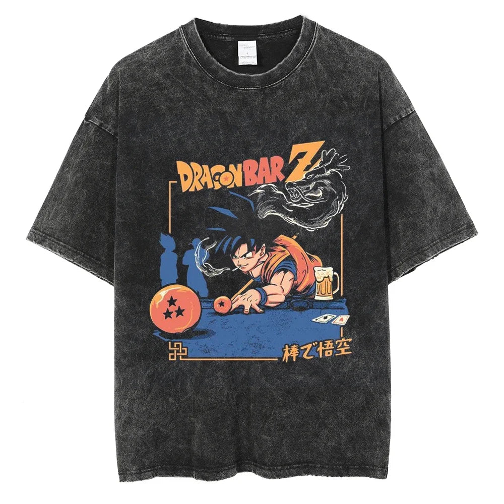 Dragon Ball T-Shirt- Goku Anime Streetwear - Oversized Washed Vintage