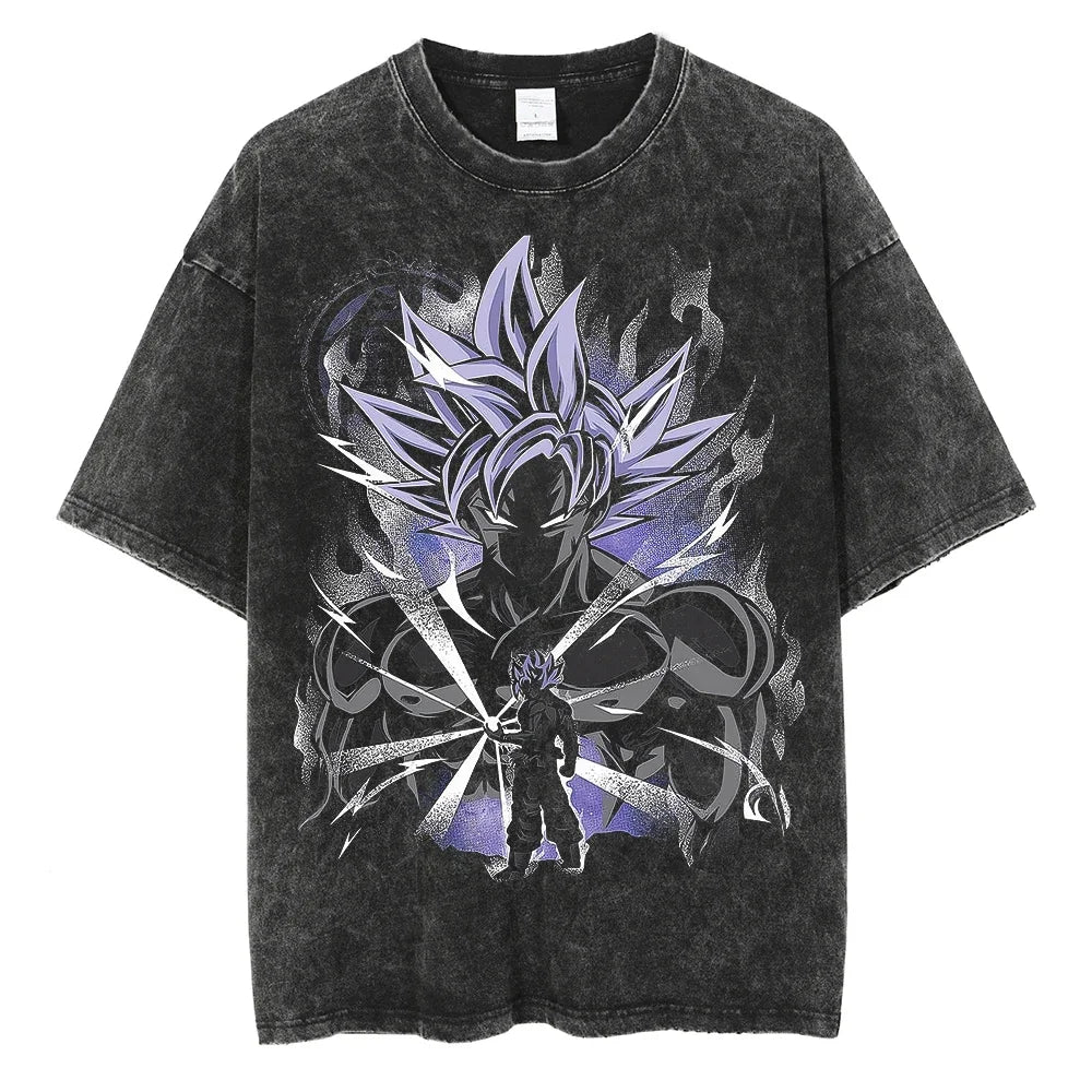 Dragon Ball T-Shirt - Black Goku Anime Streetwear - Oversized Washed Vintage - Limited Ver. 3