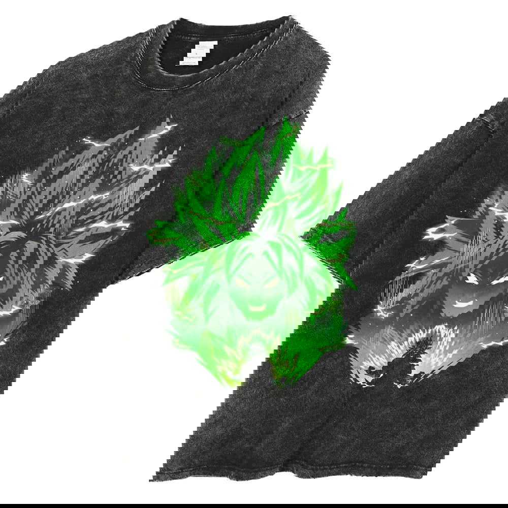 Dragon Ball T-Shirt - God Goku Anime Streetwear - Oversized Washed Vintage - Limited Ver. Green
