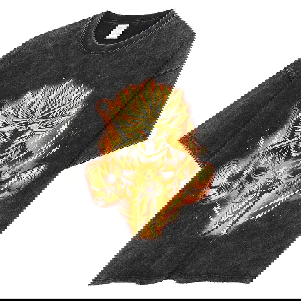 Dragon Ball T-Shirt - Golden Goku Anime Oversized Washed Vintage - Limited Ver. 2