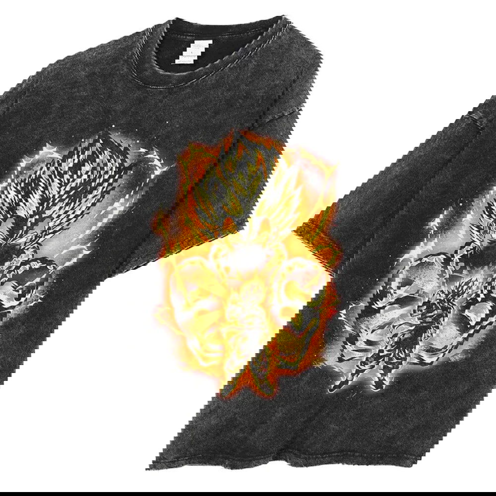 Dragon Ball T-Shirt - Golden Goku Anime Oversized Washed Vintage - Limited Ver. 5