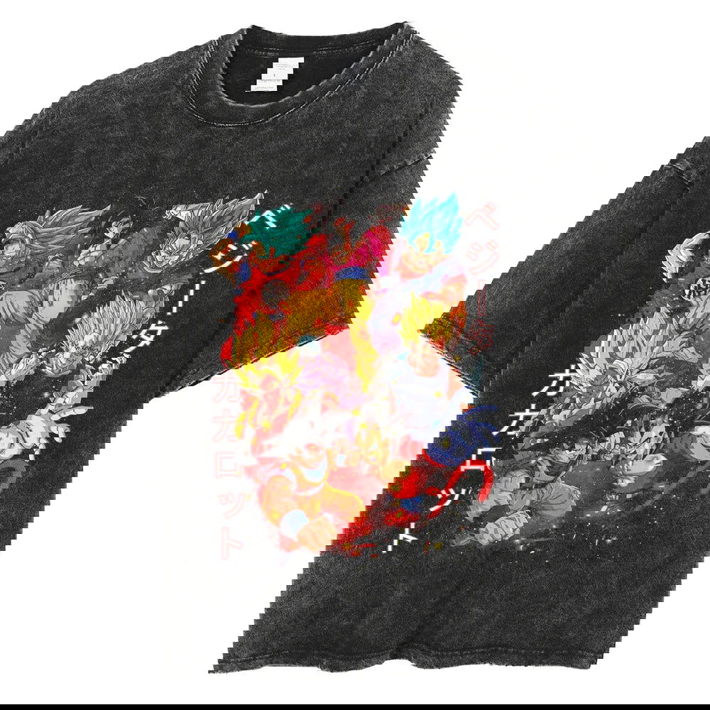 Dragon Ball T-Shirt - SonGoku Anime Streetwear - Oversized Washed Vintage