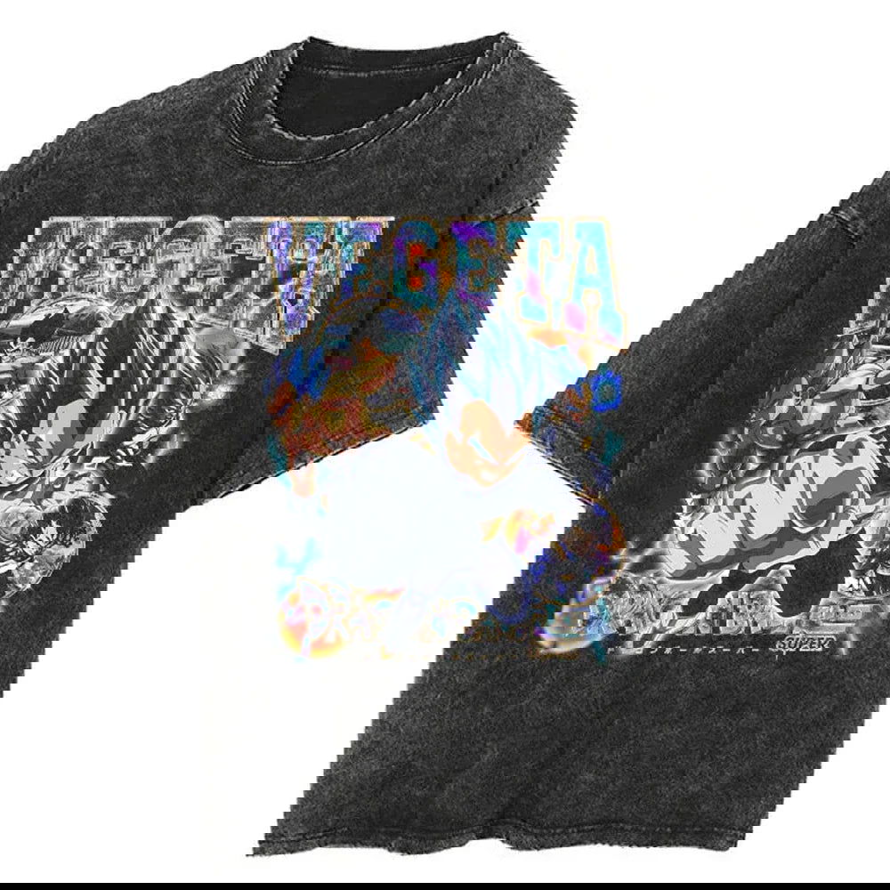 Dragon Ball Vegeta Washed Vintage Oversize T-Shirt - Anime Streetwear