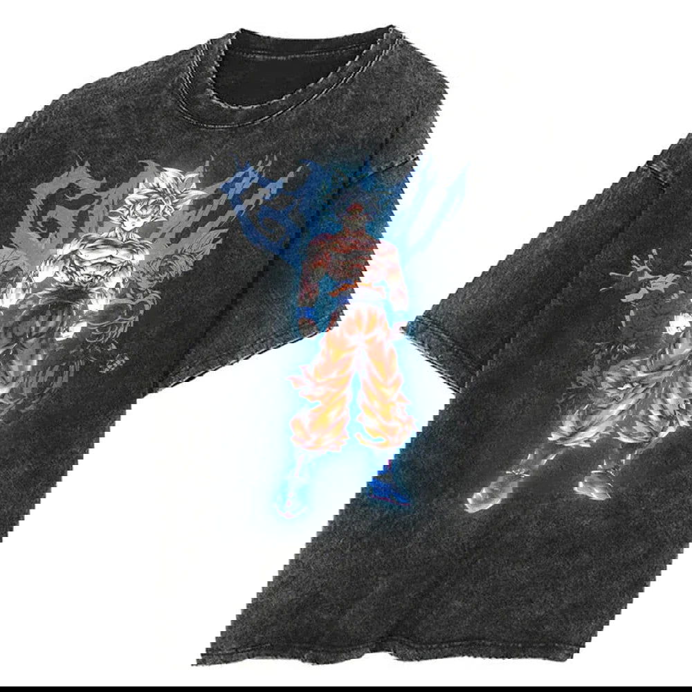 Goku Dragon Ball Washed Vintage Oversize T-Shirt - Anime Streetwear