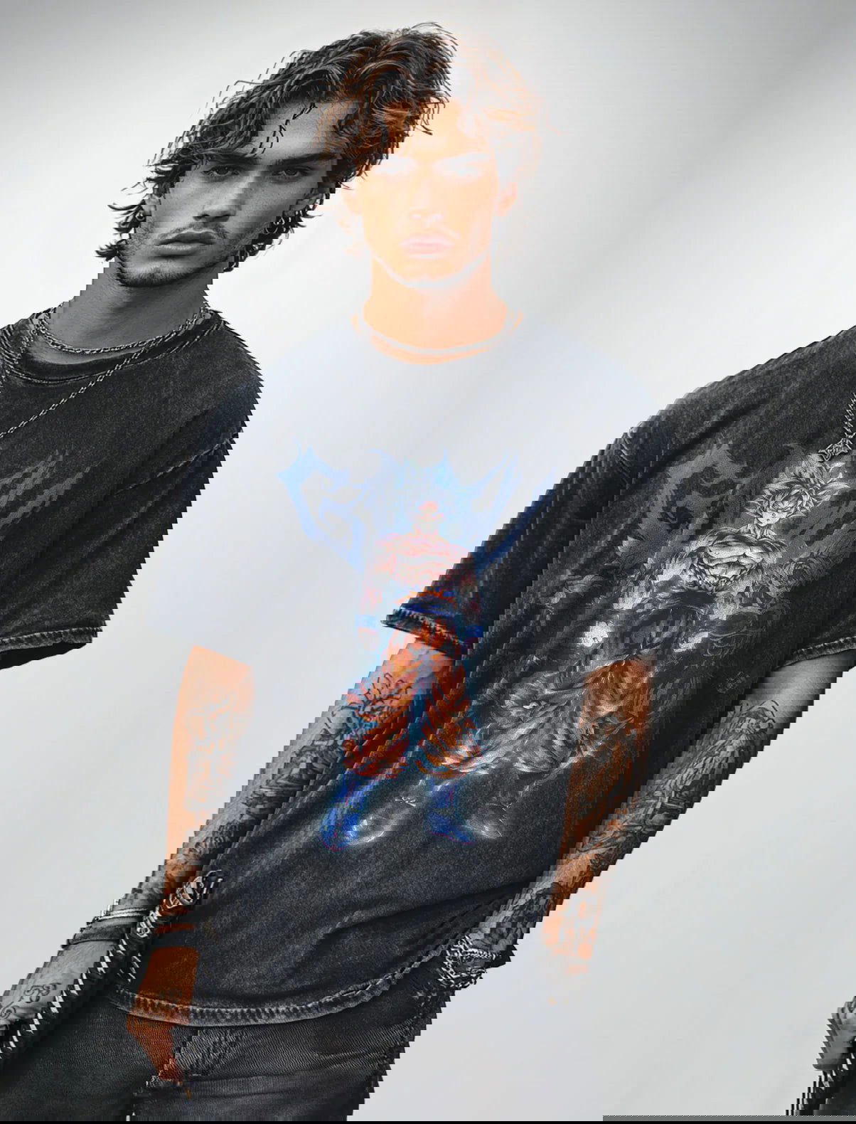 Goku Dragon Ball Washed Vintage Oversize T-Shirt - Anime Streetwear