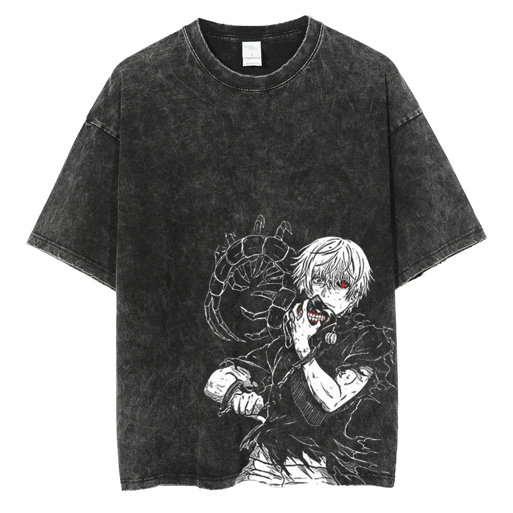 Legacy Baki The Grappler - Anime Washed Streetwear T-Shirt Ver. Limited