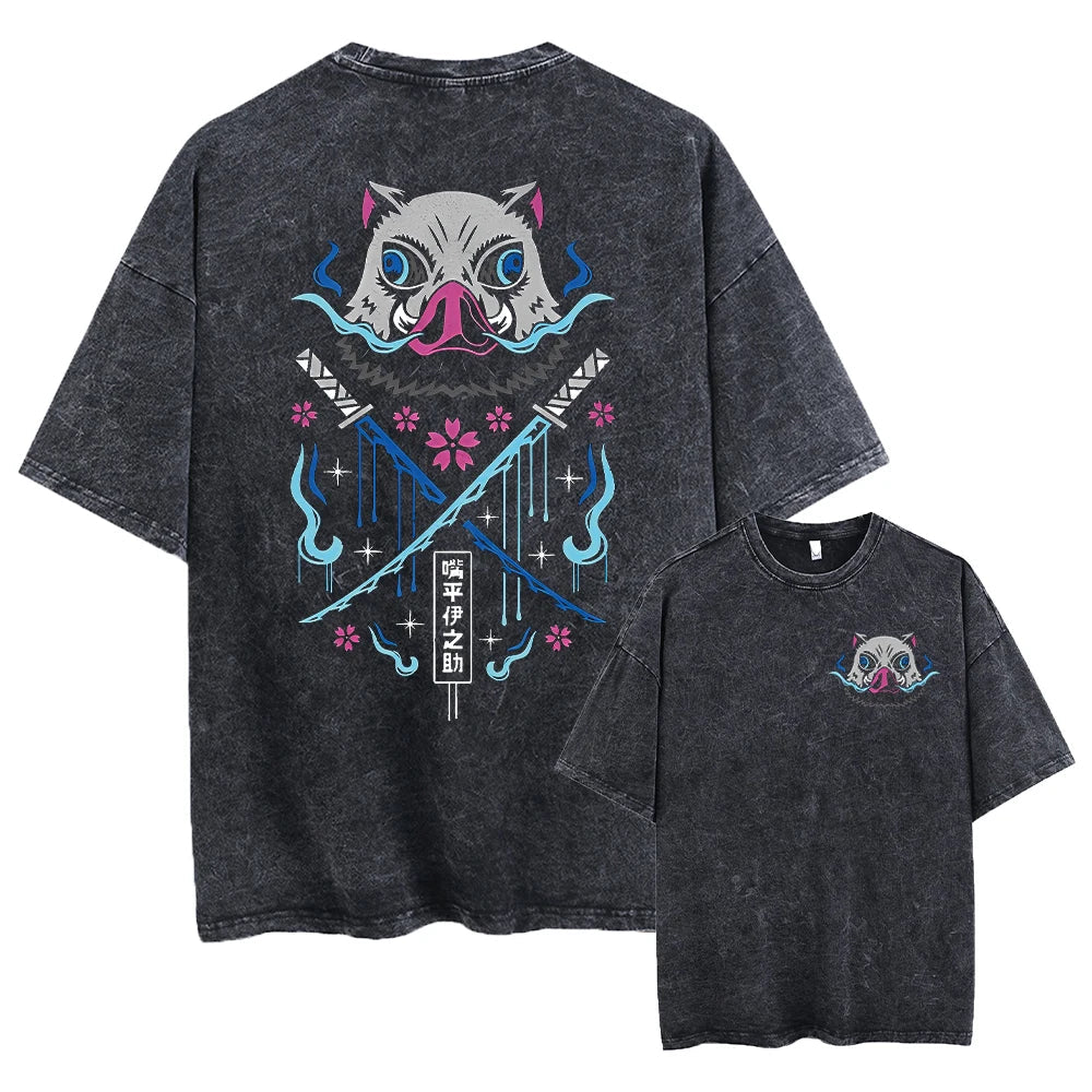 Legacy Baki The Grappler - Anime Washed Streetwear T-Shirt Ver. Limited