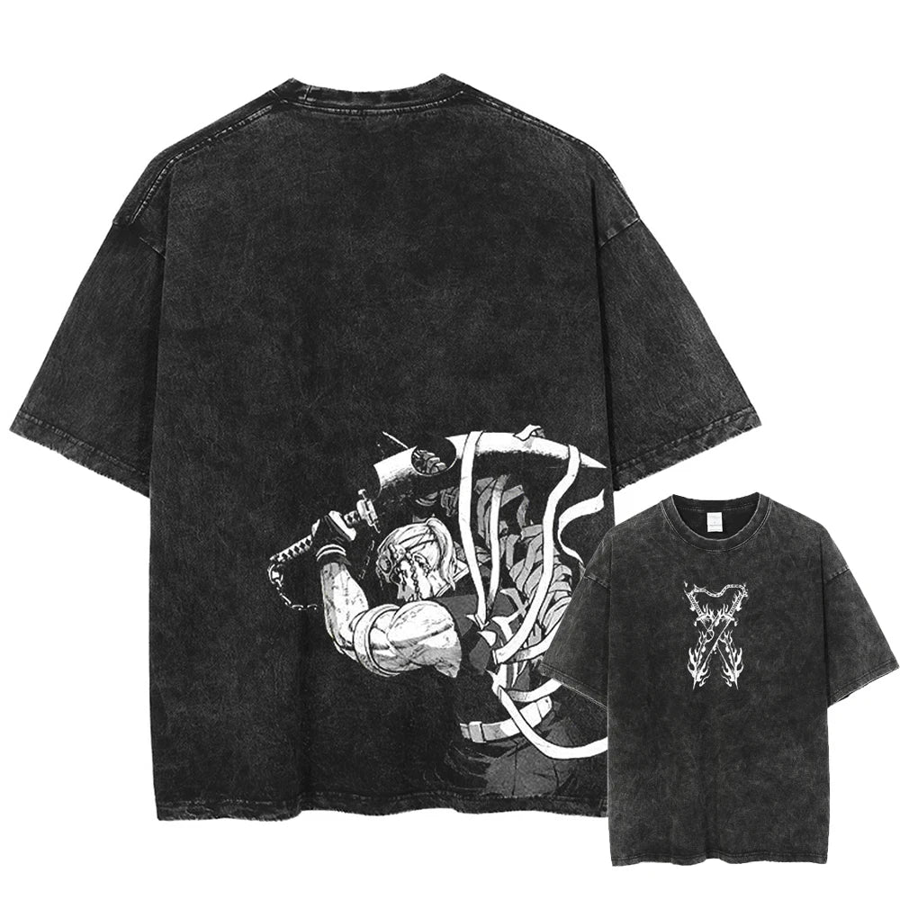Legacy Baki The Grappler - Anime Washed Streetwear T-Shirt Ver. Limited
