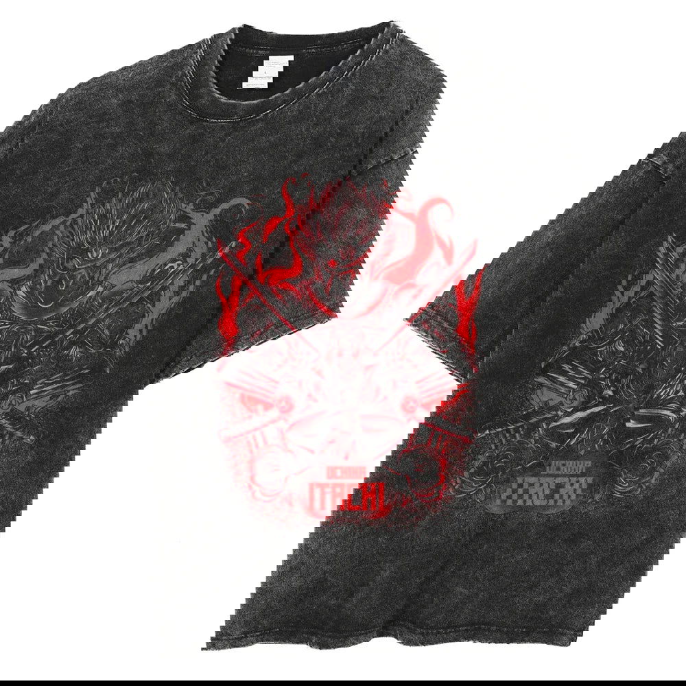 Naruto T-shirt - Itachi Uchiha Anime Streetwear Harajuku - Washed Vintage