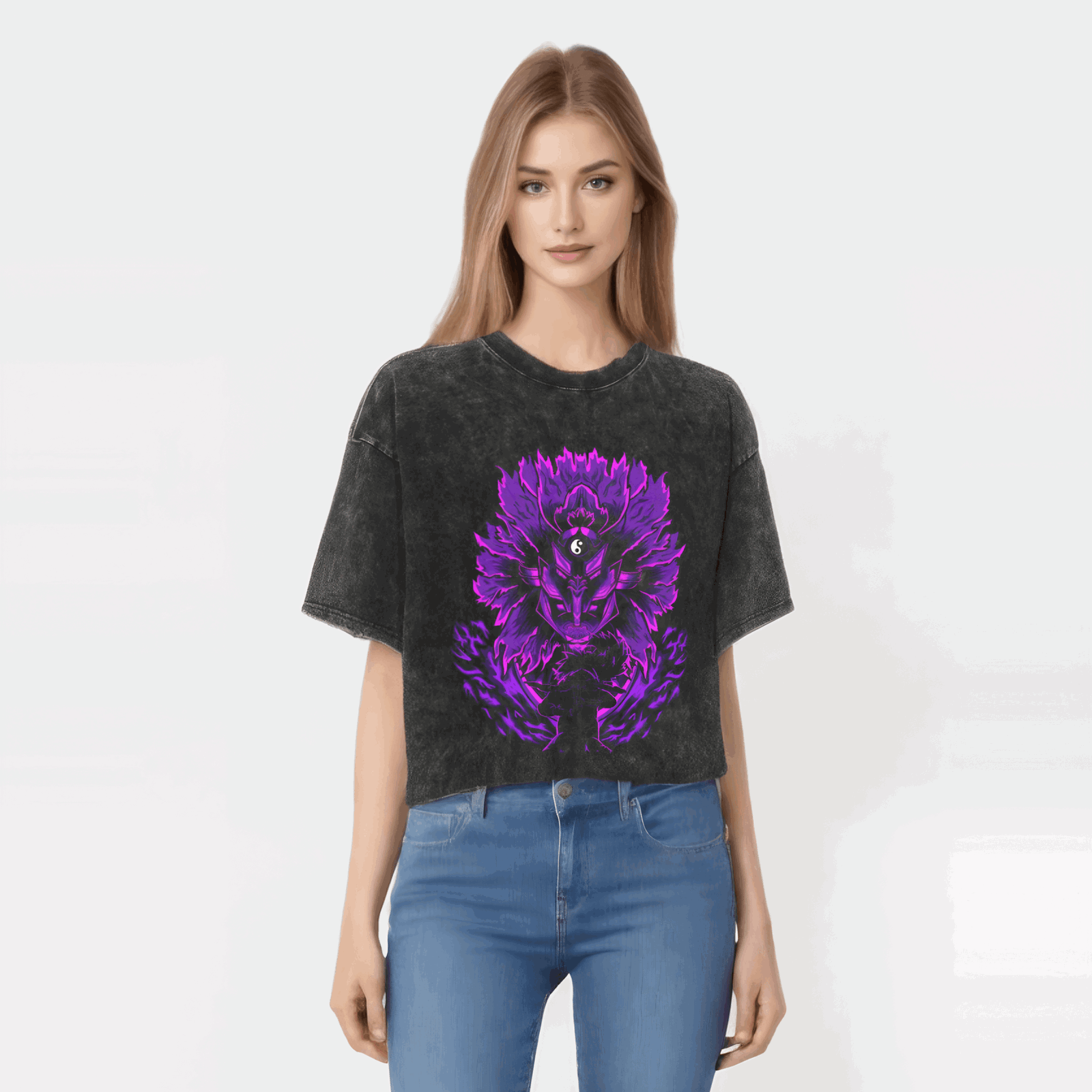 Naruto T-shirt Anime Streetwear Harajuku - Washed Vintage