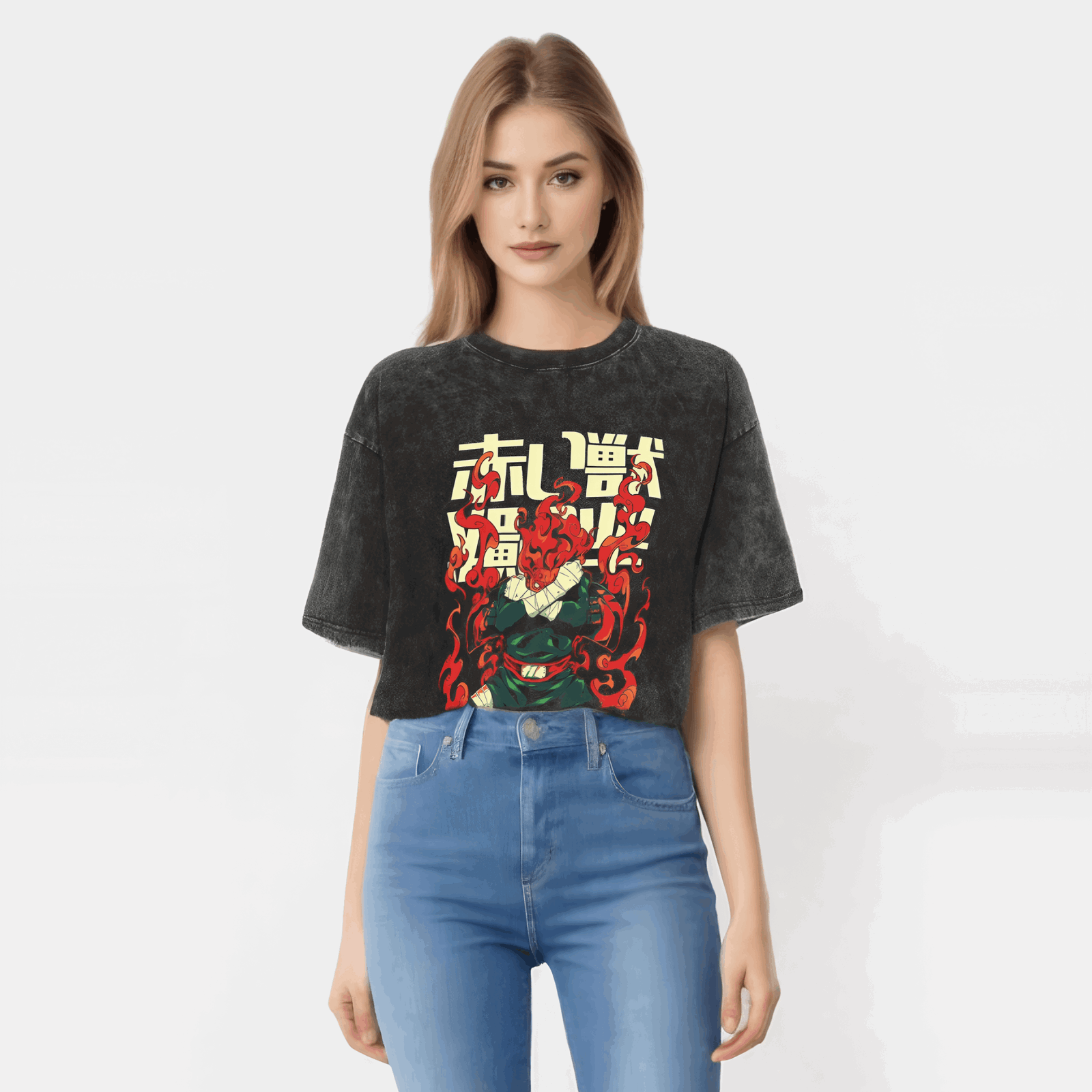 Naruto Washed Vintage Tee - Anime Streetwear Harajuku