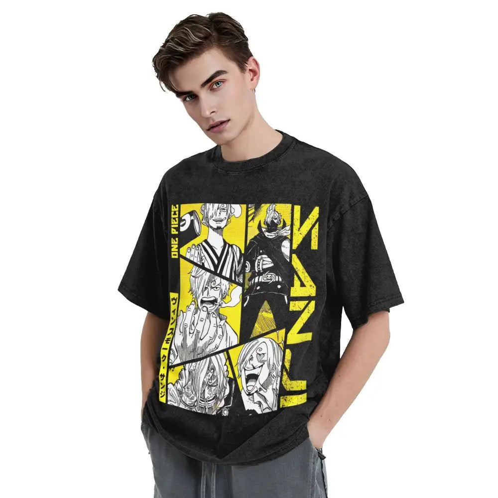 One Piece - Sanji Anime Washed Vintage T-Shirt
