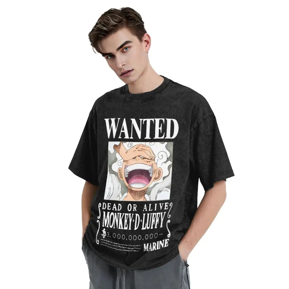 One Piece T-Shirt - Monkey D. Luffy Manga Anime Washed Vintage