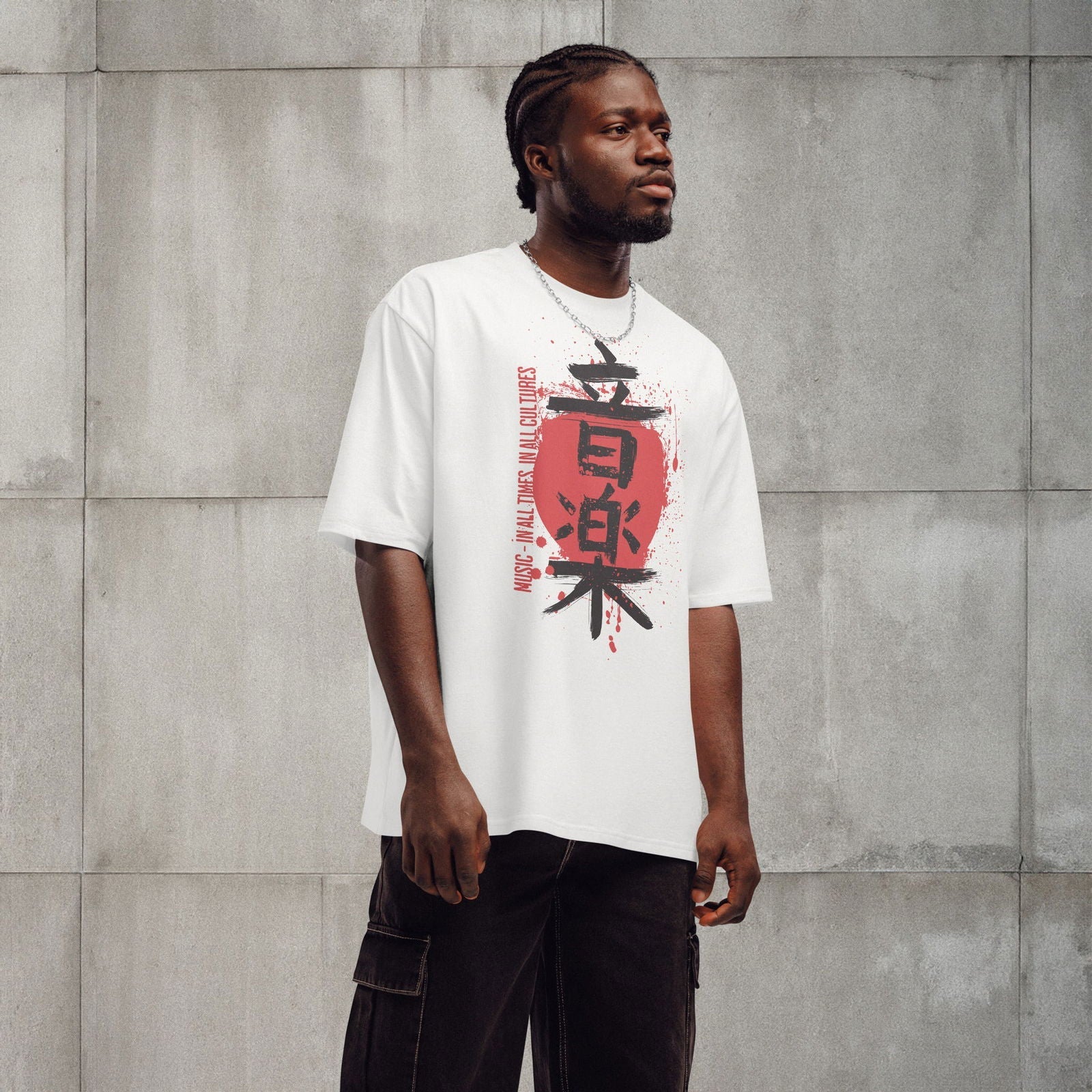 Oversized Heavyweight T-Shirt - Kanji Music