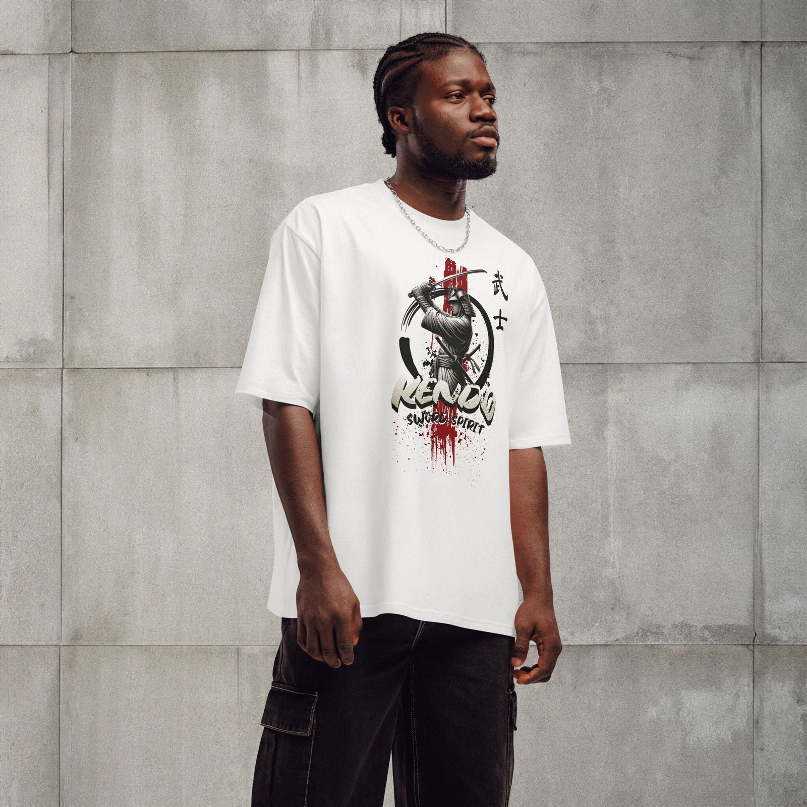 Oversized Heavyweight T-shirt - Kendo Sword Spirit