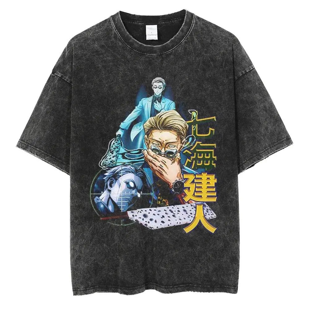 Jujutsu Kaisen Nanami Ratio Cut Mastery Oversized Vintage T-Shirt