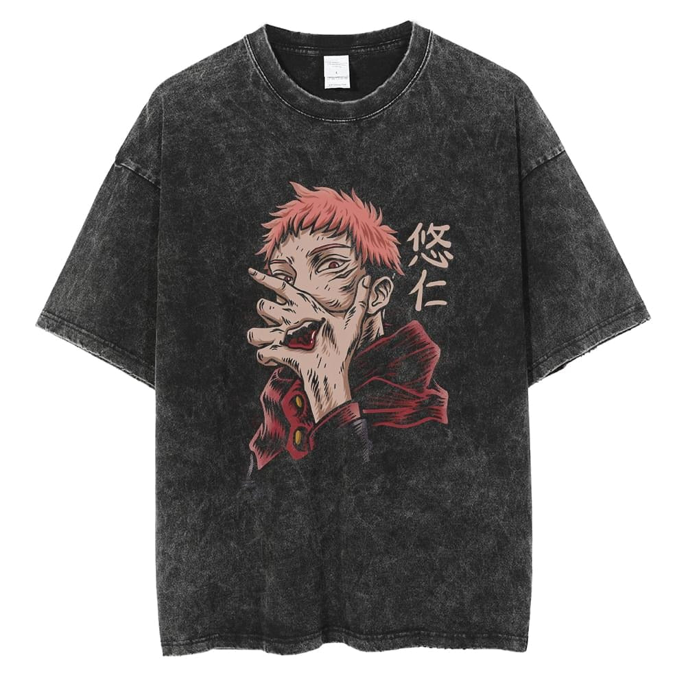 Jujutsu Kaisen Itadori Vintage Graphic T Shirt