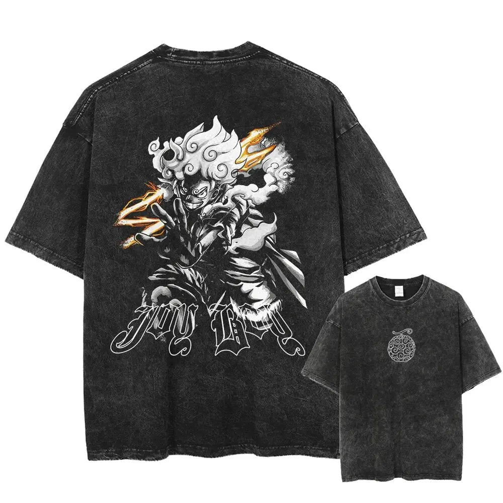 One Piece "Sun God" 2-Sided Vintage Oversized T Shirt