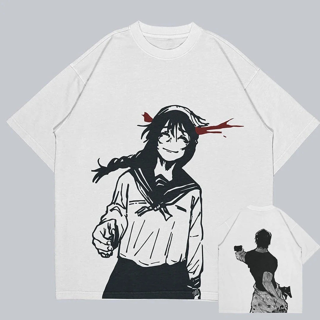 Jujutsu Kaisen Toji Assassin in the Shadows Oversized Vintage T-Shirt