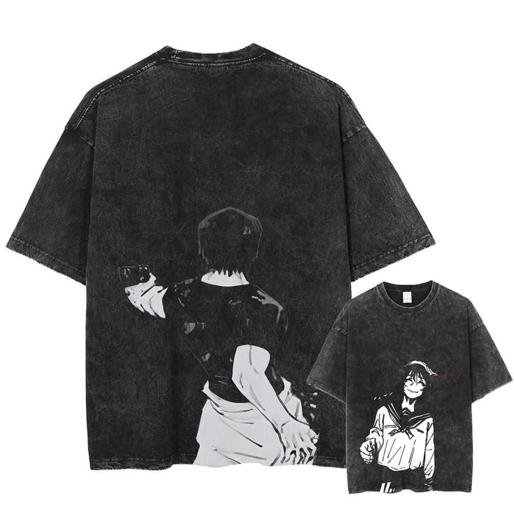 Jujutsu Kaisen Toji Assassin in the Shadows Oversized Vintage T-Shirt