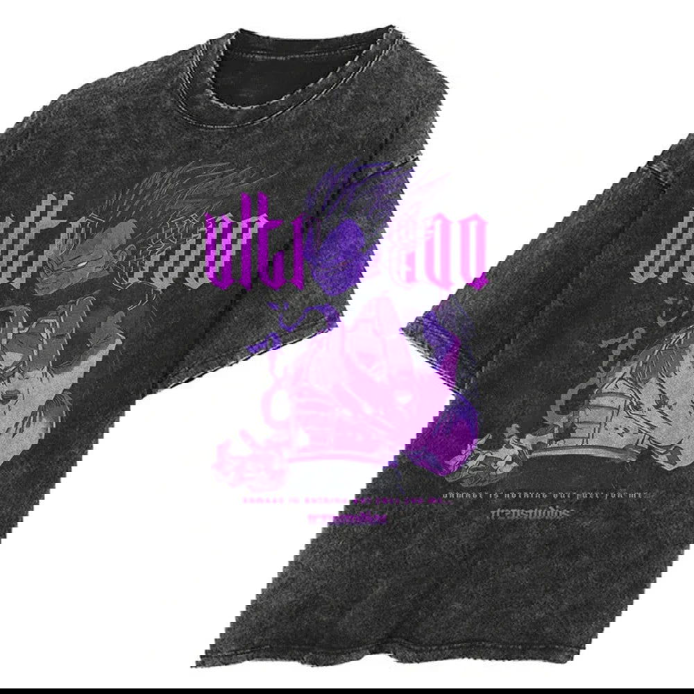 Ultra Ego Dragon Ball Washed Vintage Oversize T-Shirt - Anime Streetwear