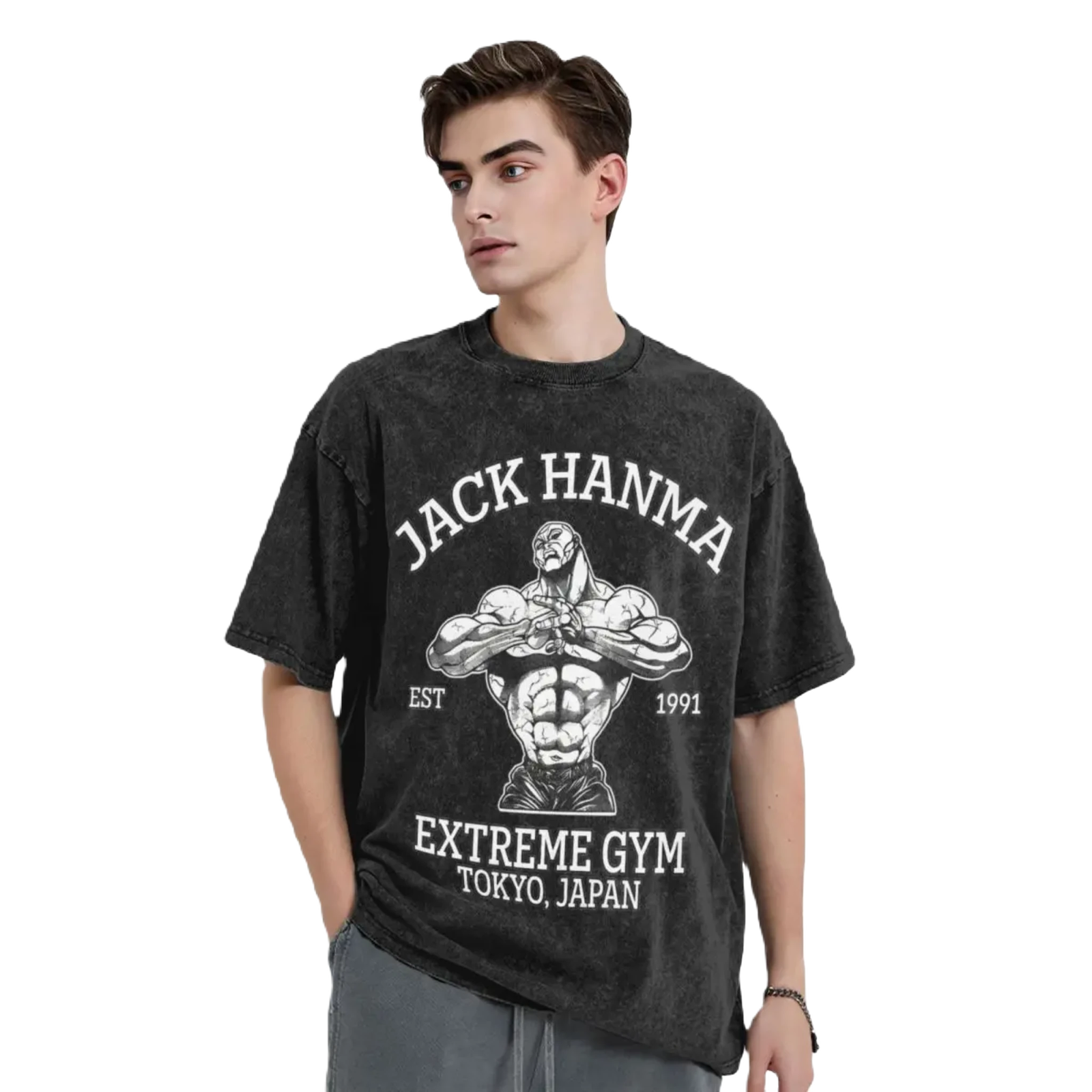 Anime Washed Vintage Tee - Jack Hanma