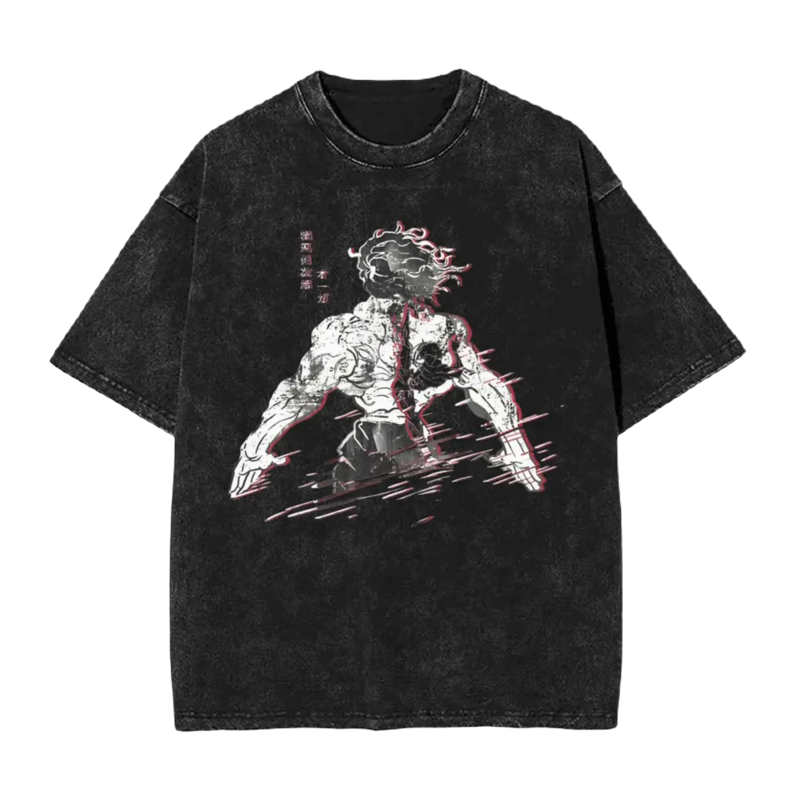 Yujiro Hanma - Anime Washed Streetwear T-Shirt - Legacy Baki The Grappler