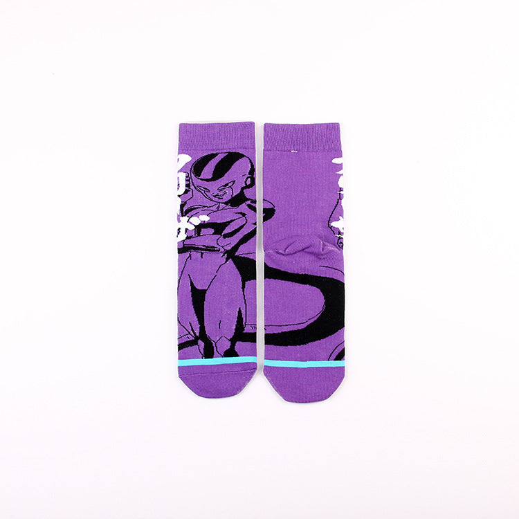 Unisex Anime Mid-tube Cotton Socks Cartoon Trendy Personality Cotton Socks