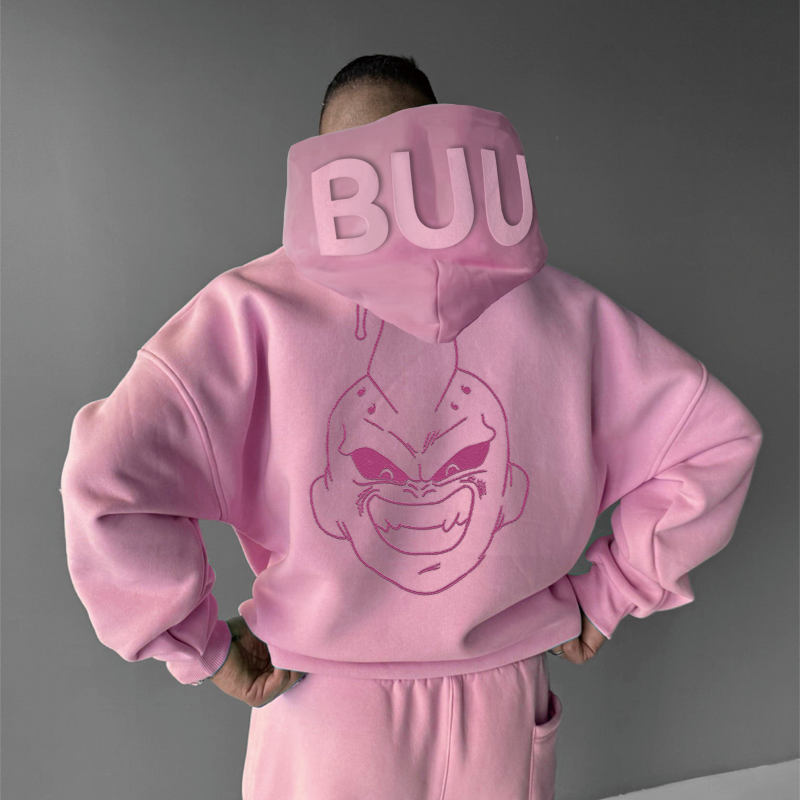 Unisex Puff Print Embroidered Hoodie