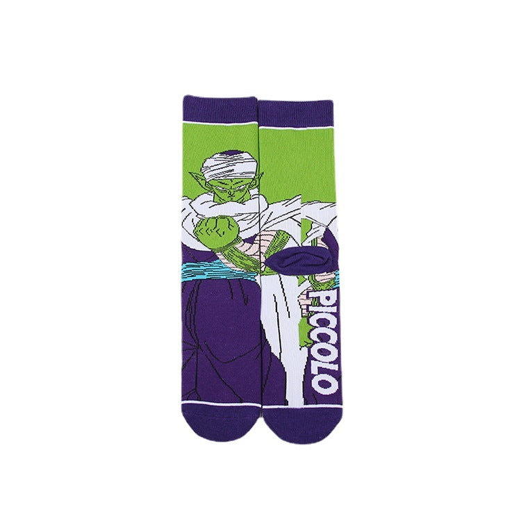 Unisex Anime Mid-tube Cotton Socks Cartoon Trendy Personality Cotton Socks