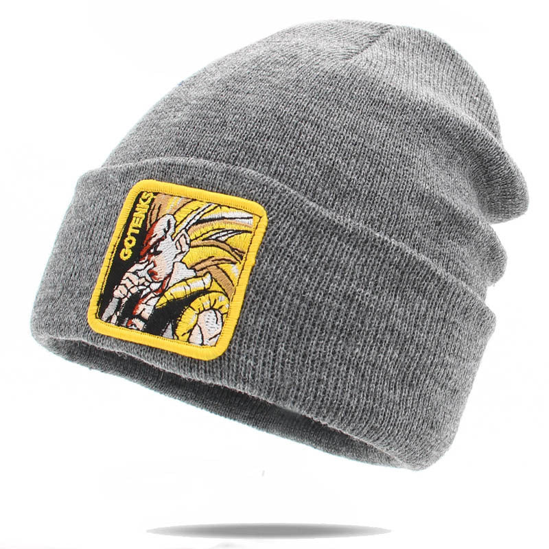 Unisex Cartoon Warm Label Wool Hat