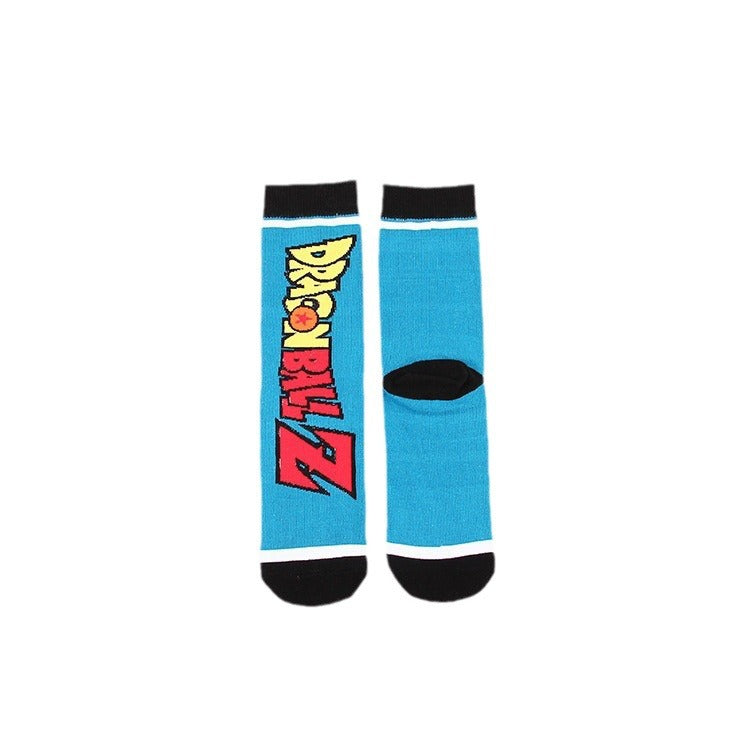 Unisex Anime Mid-tube Cotton Socks Cartoon Trendy Personality Cotton Socks