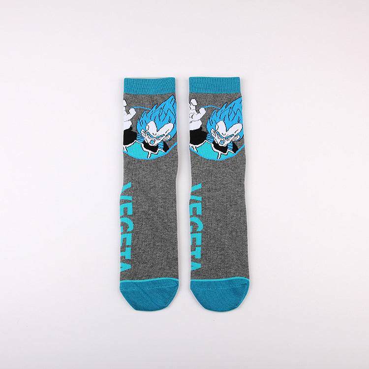 Unisex Anime Mid-tube Cotton Socks Cartoon Trendy Personality Cotton Socks
