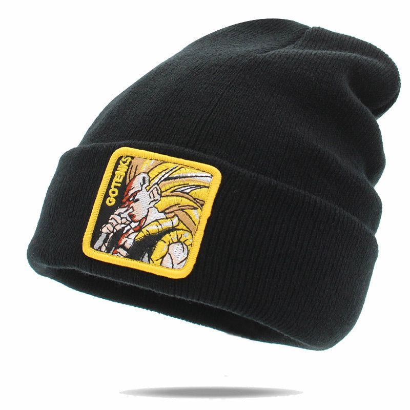 Unisex Cartoon Warm Label Wool Hat