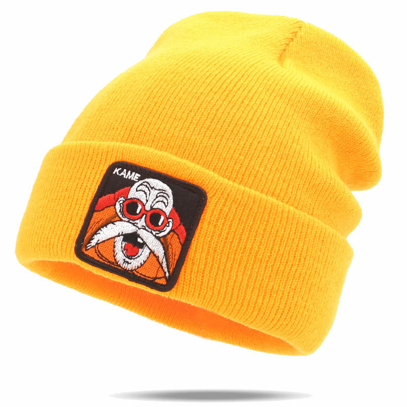 Unisex Cartoon Warm Label Wool Hat