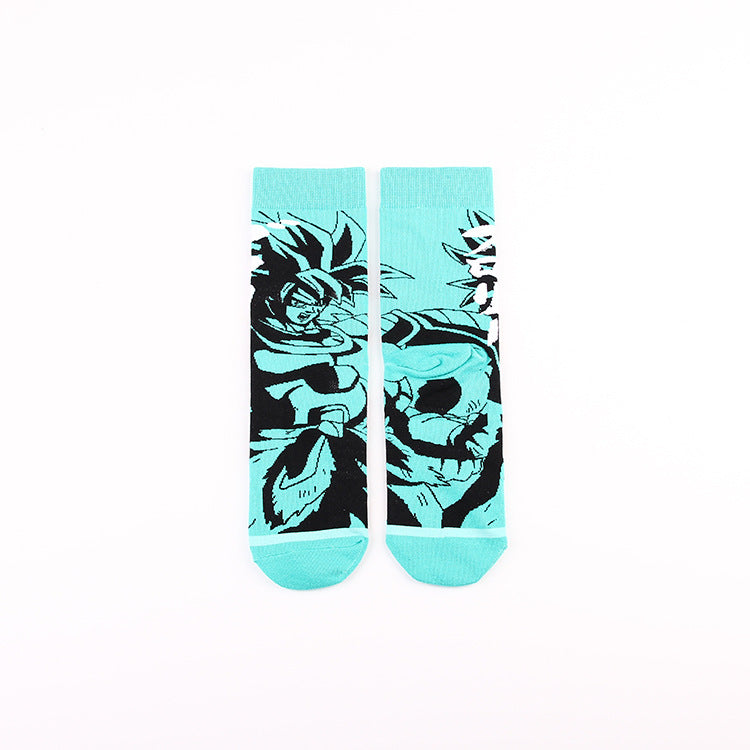 Unisex Anime Mid-tube Cotton Socks Cartoon Trendy Personality Cotton Socks