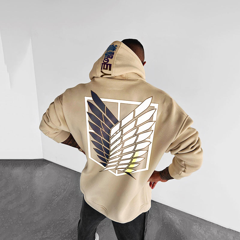 Retro Casual Giant Letter Print Hoodie
