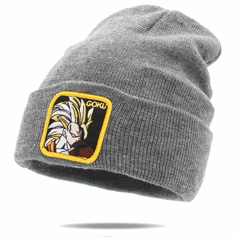 Unisex Cartoon Warm Label Wool Hat