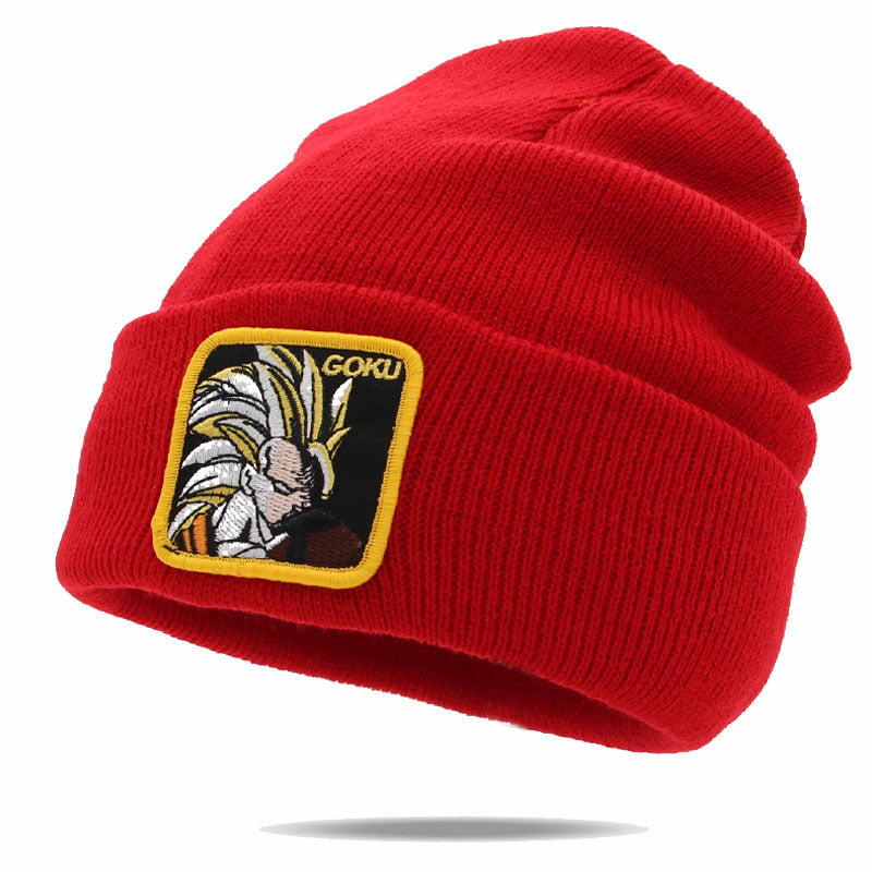 Unisex Cartoon Warm Label Wool Hat