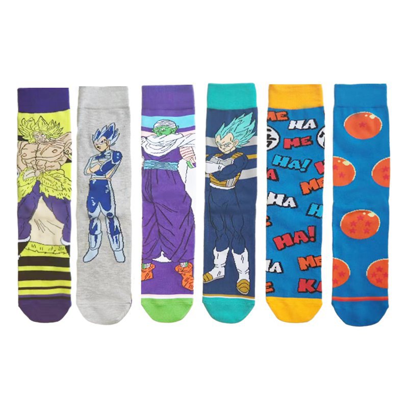 Unisex Anime Middle Tube Cotton Socks Cartoon Long Tube Trendy Personality Cotton Socks