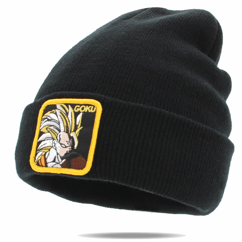 Unisex Cartoon Warm Label Wool Hat