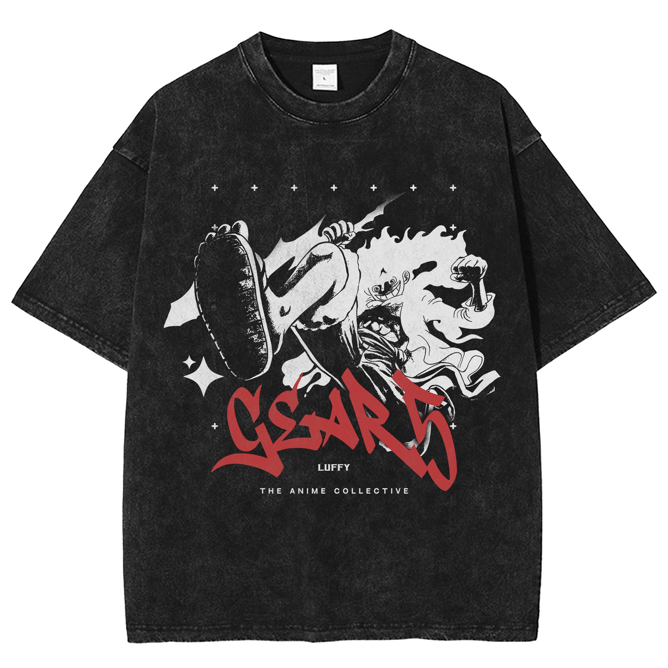 Anime Print Vintage Oversized T-Shirt